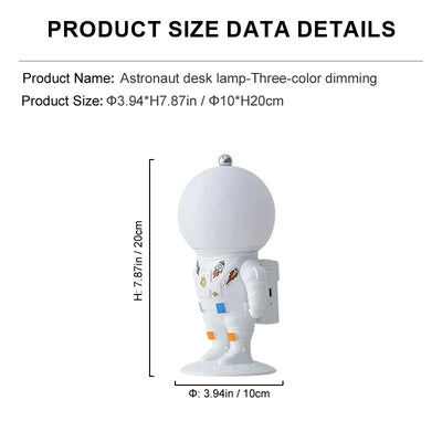 Astronaut Moon Lamp – Resin Night Light for Bedroom Decor