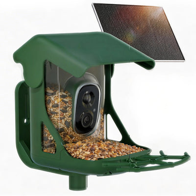 Bird Feeder Camera, Solar Powered Smart Bird Feeder with 2.5K 4MP Camera, AI Bird Species Identification, Live View & Instant Alerts