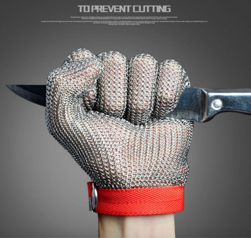 Cut-resistant stainless steel safety glove