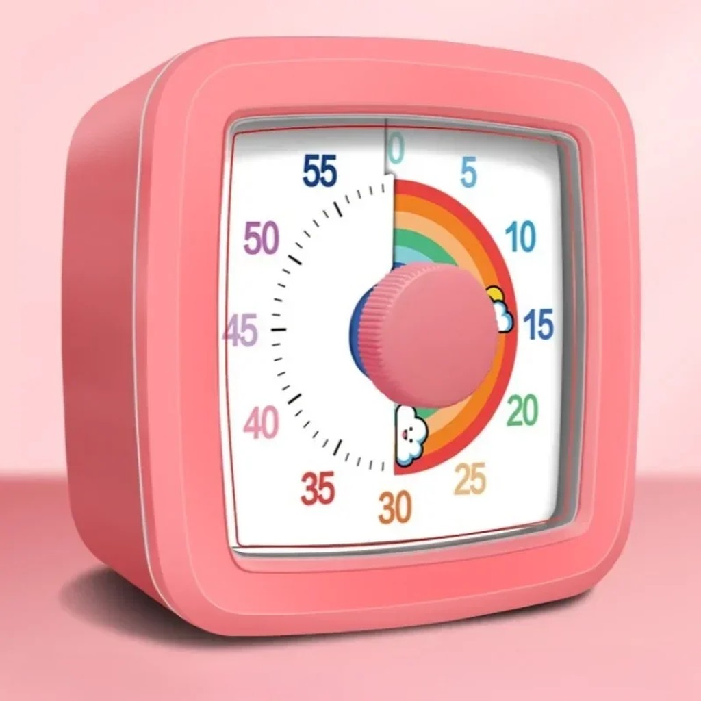 Visual Timer for Kids - Silent 60 Minute Rainbow Countdown Timer for Homework, Classroom & Daily Rou #s_Sb38