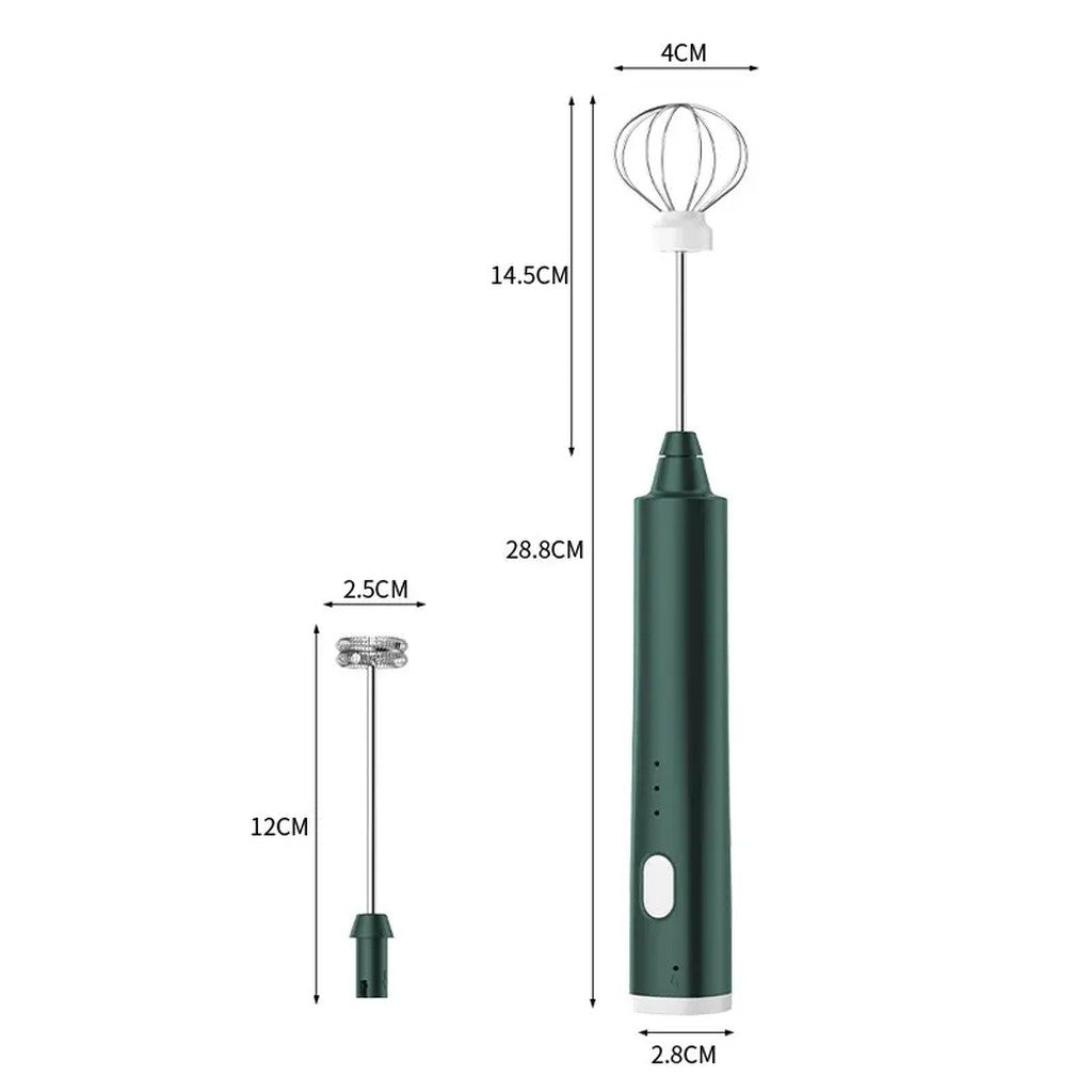 Egg Beater Electric Rechargeable 3-Speed Handheld Whisk and Milk Frother - Stainless Steel Balloon W #g02_S7