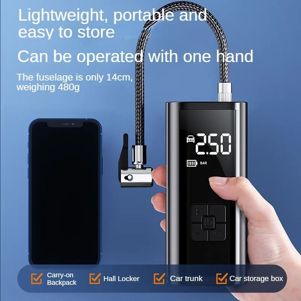 Portable Air Compressor for Car Tires, Cordless Tire Inflator 150 PSI with 6000mAh Battery, Digital  #g06_S7