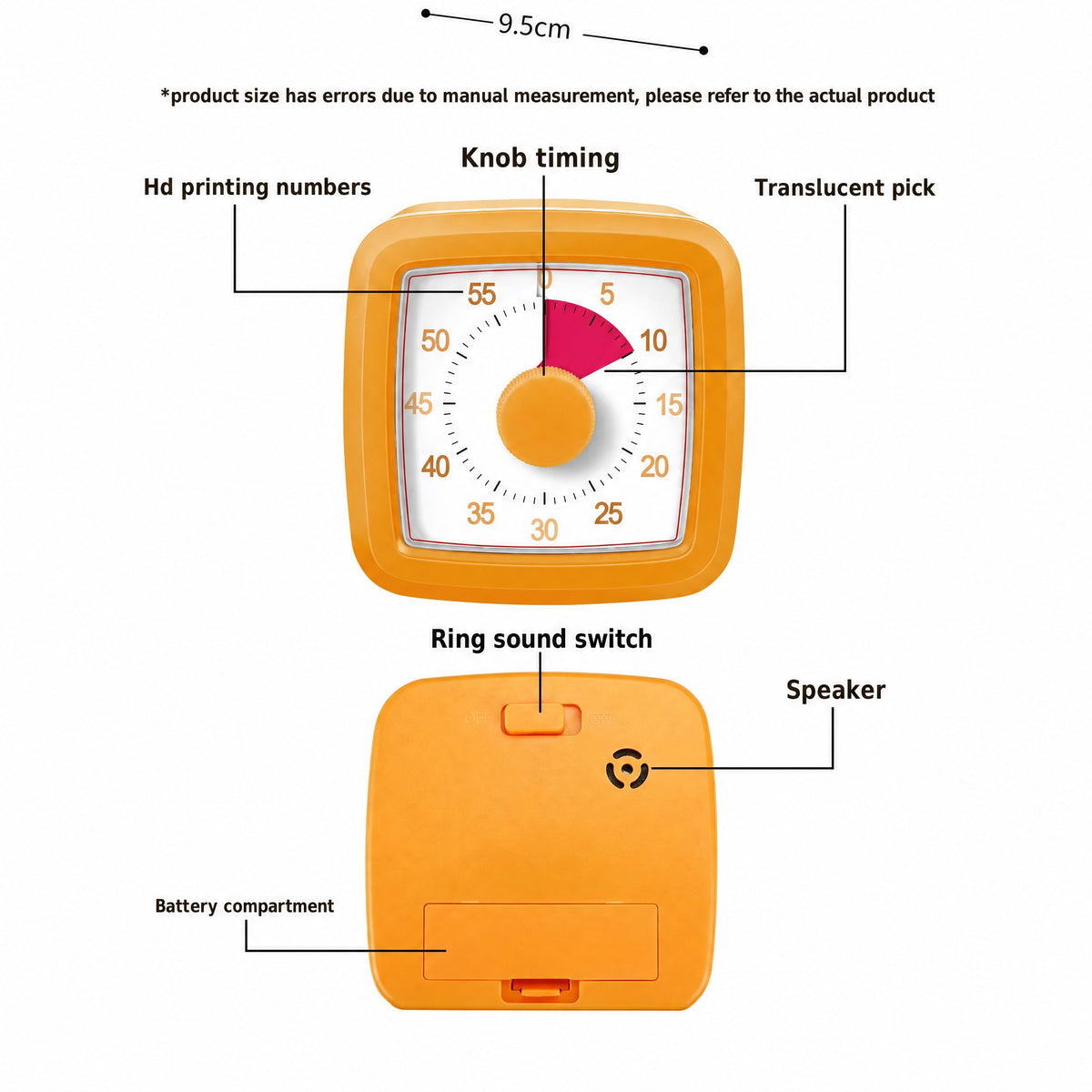 Visual Timer for Kids - Silent 60 Minute Rainbow Countdown Timer for Homework, Classroom & Daily Rou #r_d15_