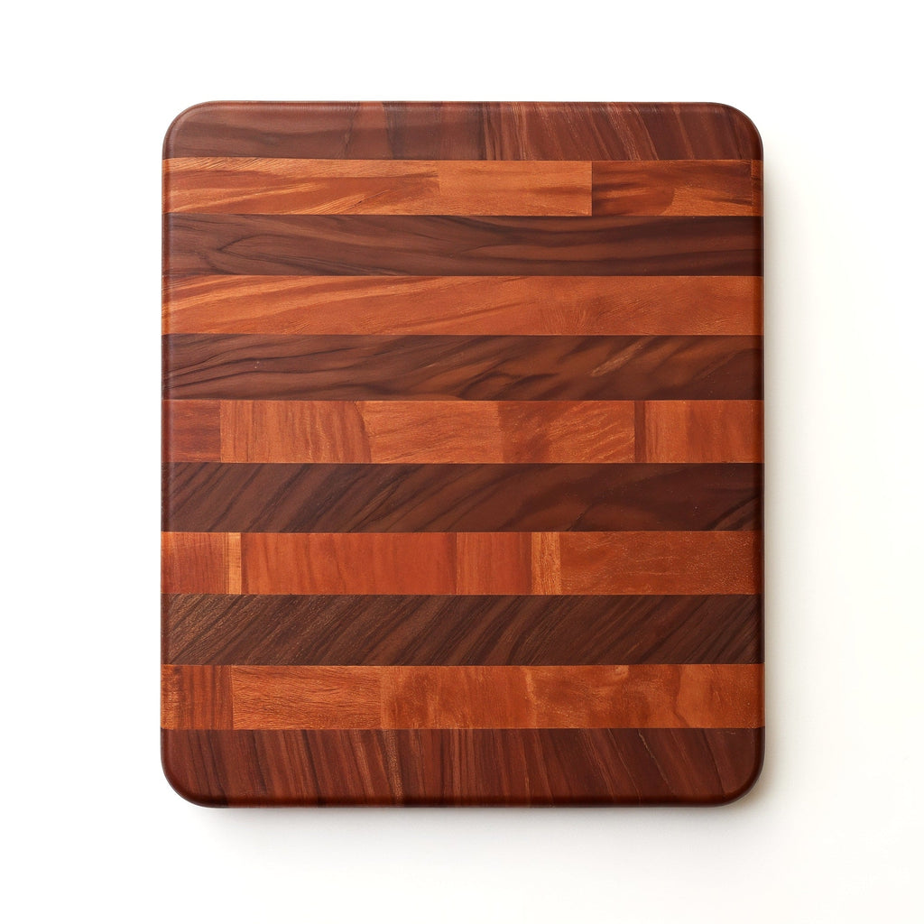 Shopaverly Padauk Deluxe Butcher Block — top-down view showing full flat face and wood grain