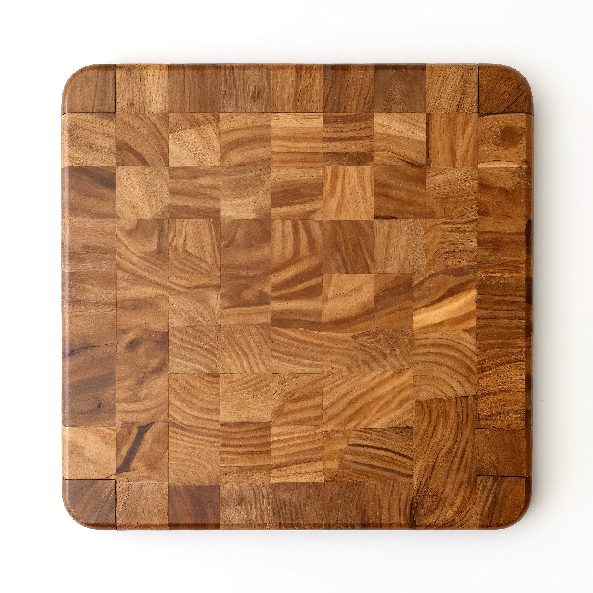 Shopaverly Elm Sturdy Butcher Block — top-down view of full elm wood grain surface