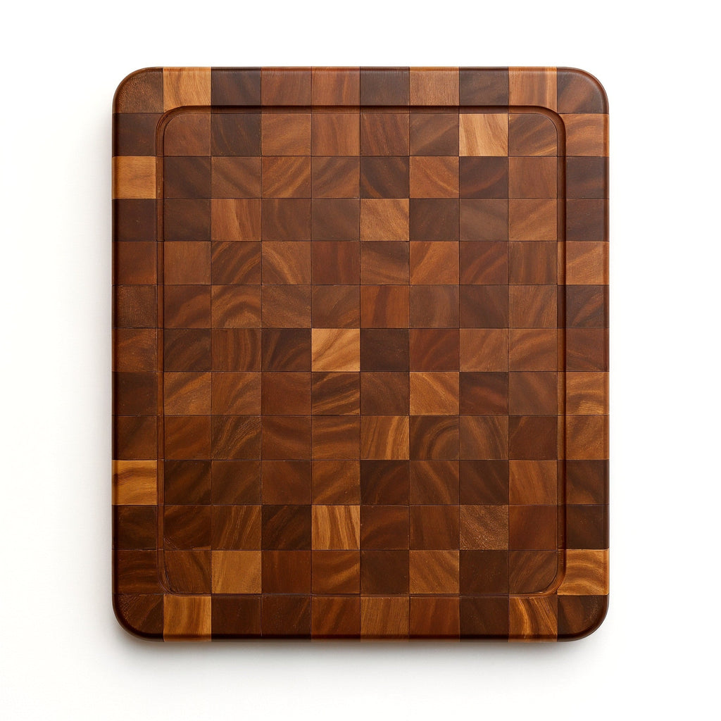 Shopaverly Mahogany Premium Butcher Block — strict top-down view showing entire top face with mahogany grain pattern