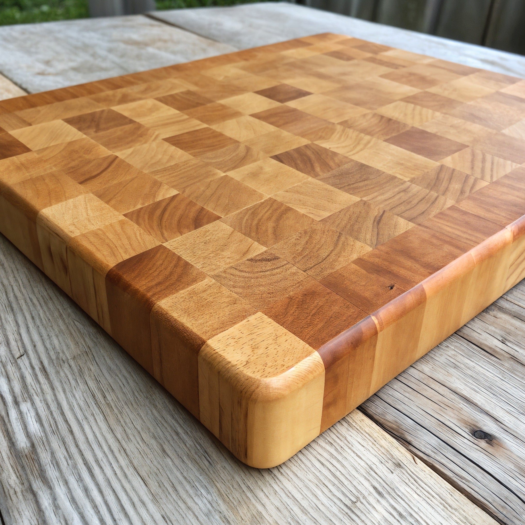 Shopaverly Classic Maple Butcher Block — three-quarter angled view showing full top face and edge