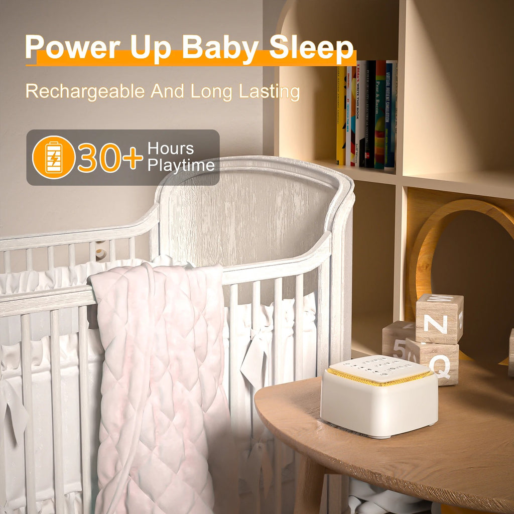 White Noise Machine for Sleeping - Portable Rechargeable Sound Machine with 30 Soothing Sounds, Warm #d02