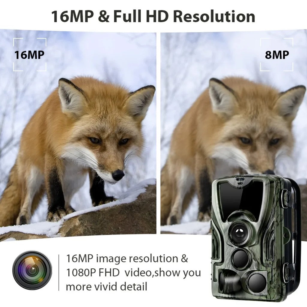 Trail Camera 1080P with Night Vision, 5000mAh Rechargeable Lithium Battery, 0.3s Trigger, 120° Detec #d04