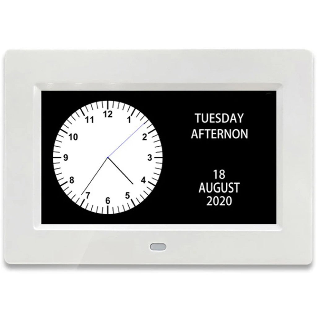 Calendar Clock 7 Inch Digital Day Clock with Day and Date, 12 Alarms, Multi-Language Display, Auto D #d05