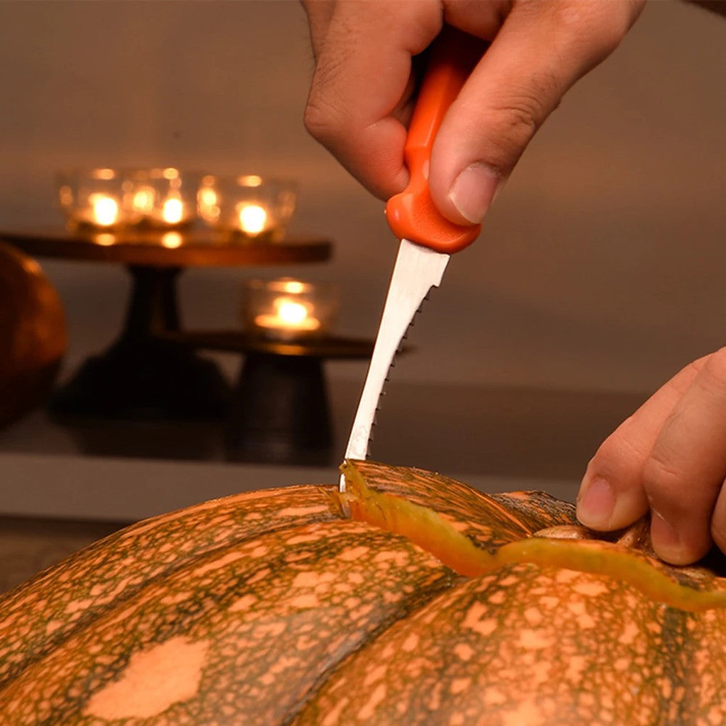 Pumpkin Carving Kit 7 Piece Stainless Steel Pumpkin Carving Tools with Serrated Scoop, Saws, Gouges  #d05