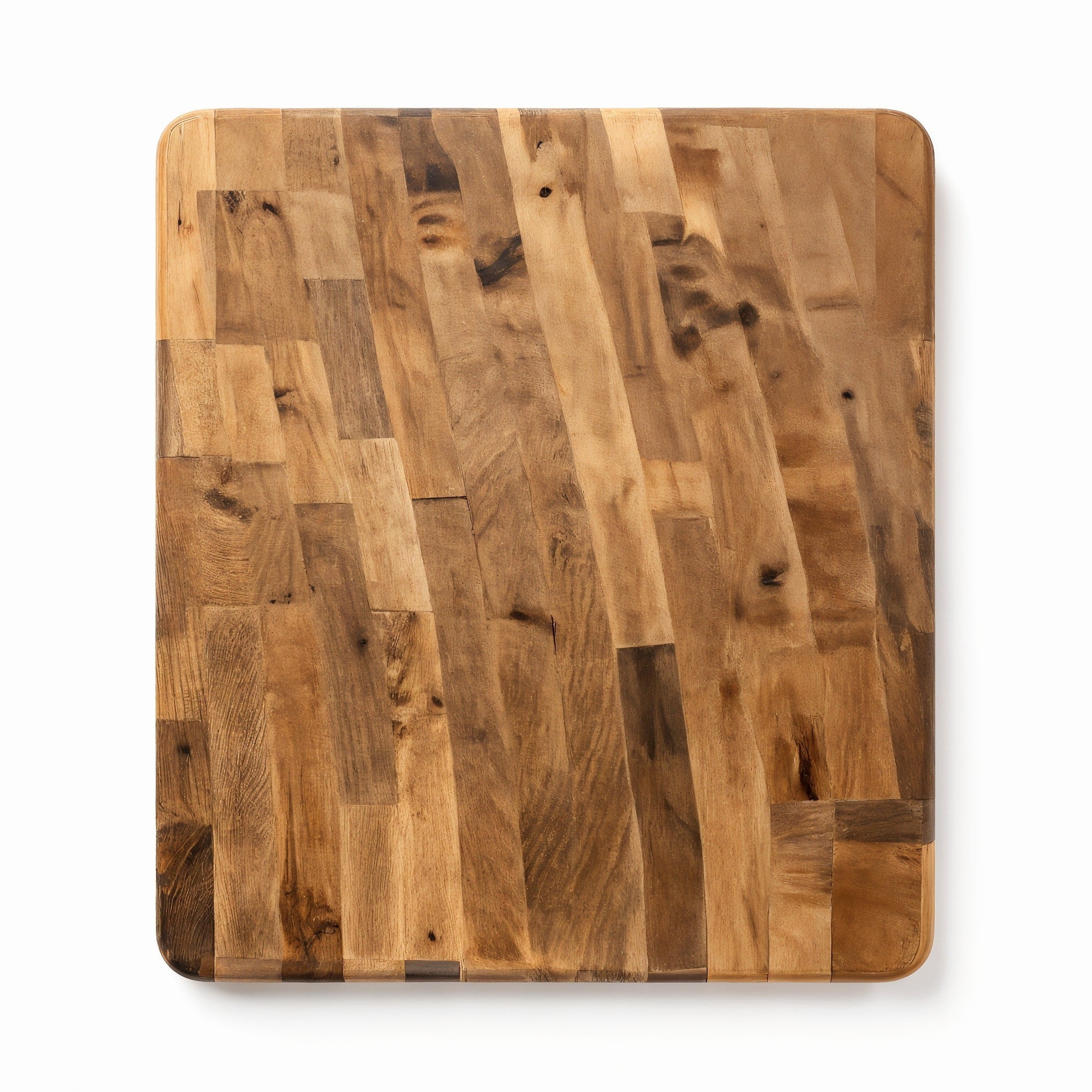 Shopaverly Hickory Rustic Butcher Block — strict top-down view showing the full flat face and wood grain