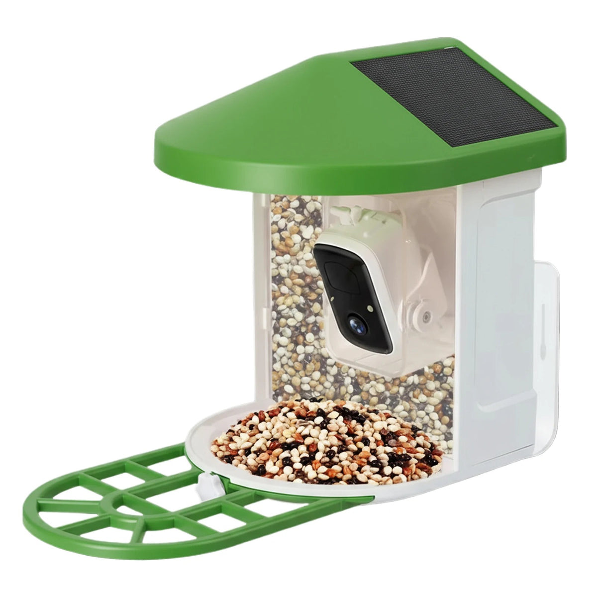 Smart Bird Feeder with Camera, Solar Powered WiFi Bird Feeder Cam with AI Bird Recognition, 1080P Ni #g01