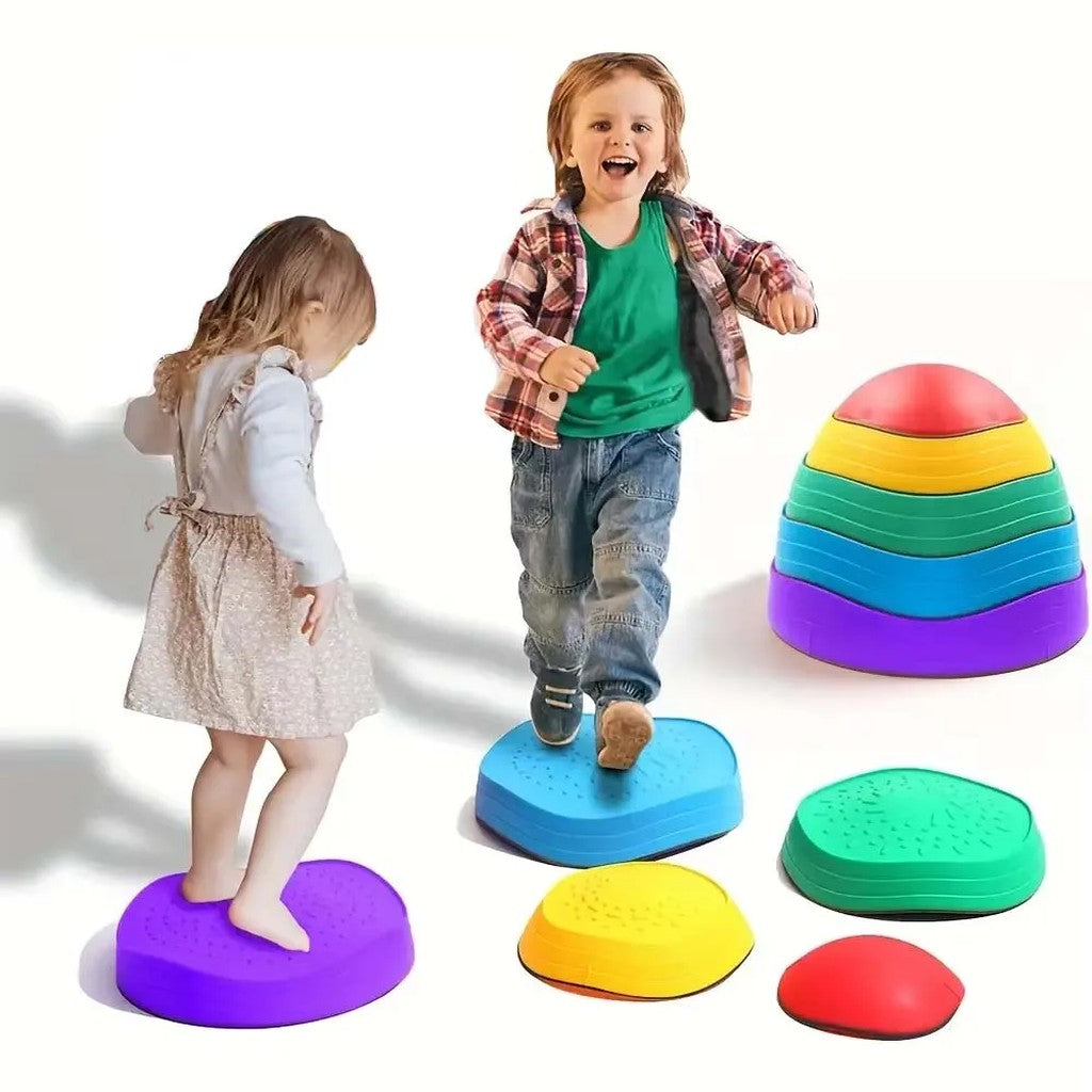 Stepping Stones for Kids - Stackable Balance Stepping Stones & Tactile Balance Path Sets, Non-Slip,  #g01