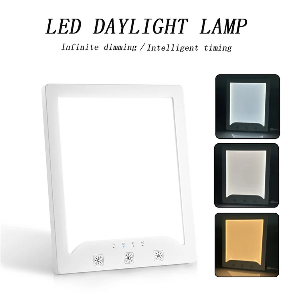 SAD Lamp 10,000 Lux LED Daylight Lamp with 3 Color Temperatures, Stepless Dimming, 60-Minute Timer,  #g01