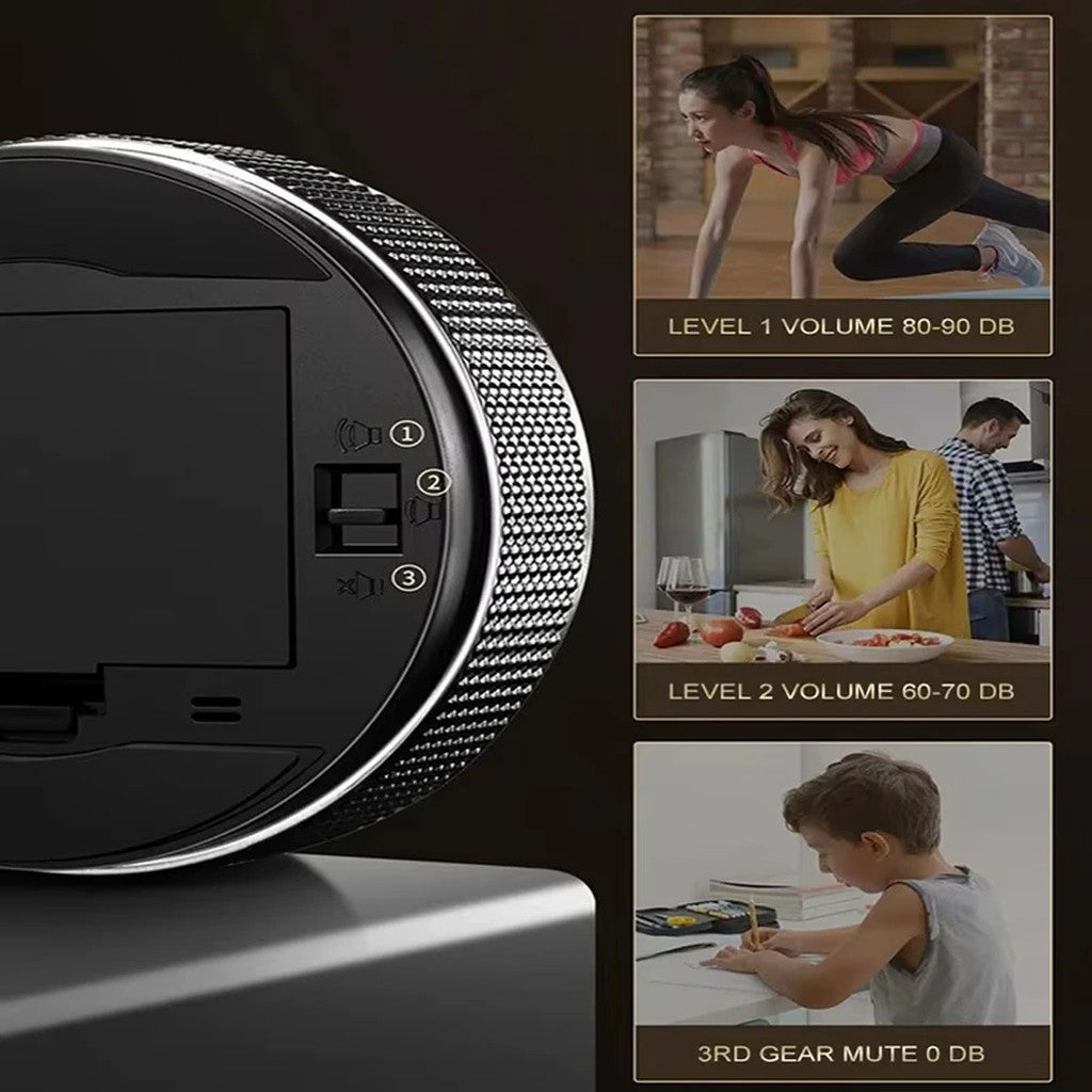 Kitchen Timer Digital Magnetic - LED Countdown Timer with Rotary Knob, 3 Volume Levels & Silent Mode #g03