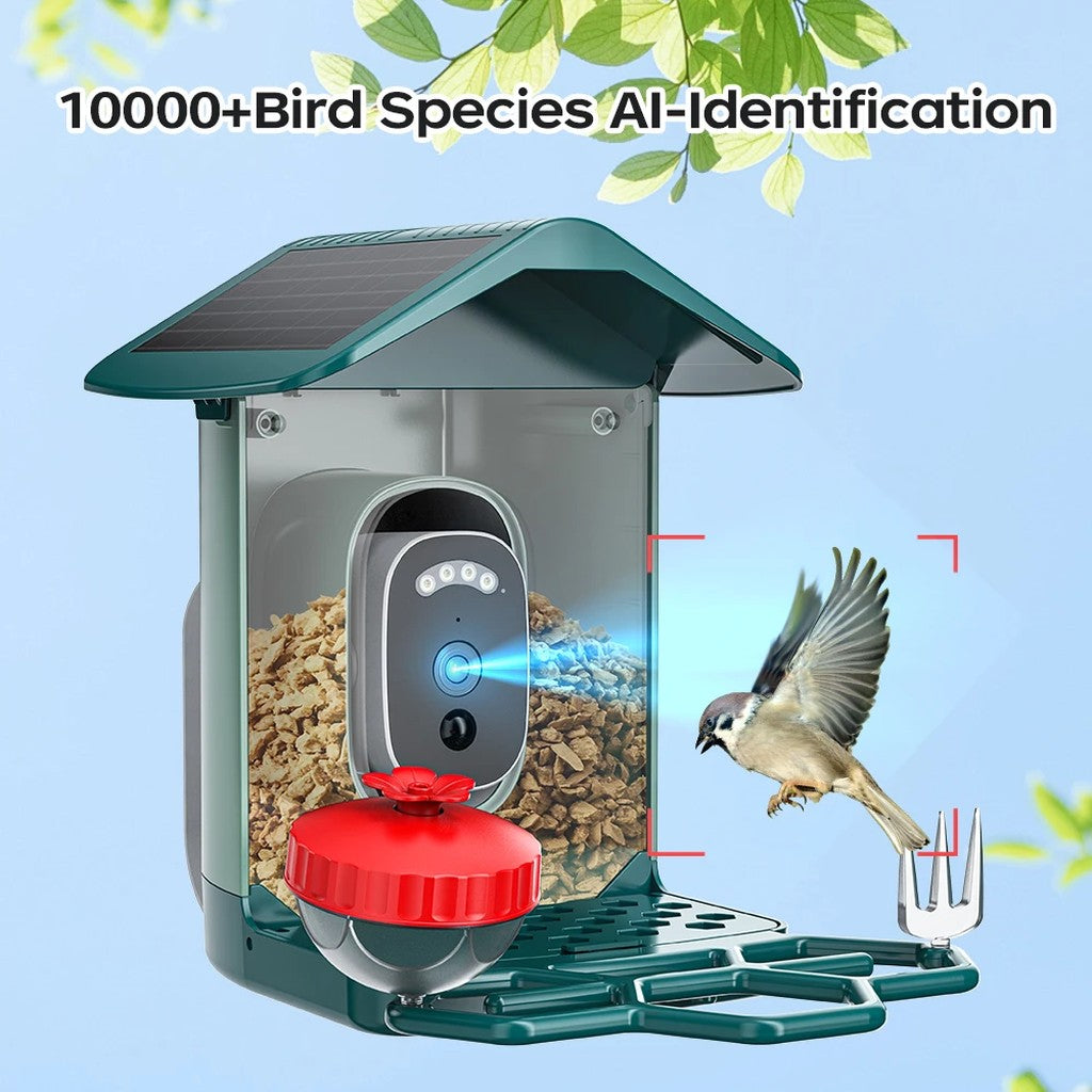 Bird Feeder Camera, Solar Smart Bird Feeder with 5MP or 3MP WiFi Camera, AI Bird Recognition, Color  #g04