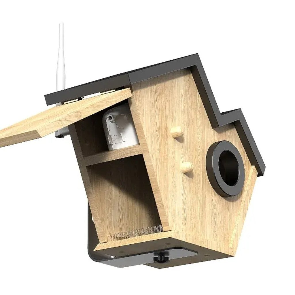 Birdhouse Camera, Solar Powered Wooden Bird House with 2K Live Feed Camera, AI Bird Identification,  #g04