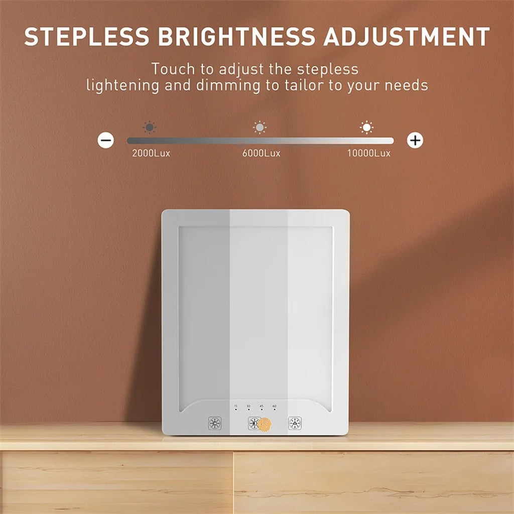 SAD Lamp 10,000 Lux LED Daylight Lamp with 3 Color Temperatures, Stepless Dimming, 60-Minute Timer,  #g04