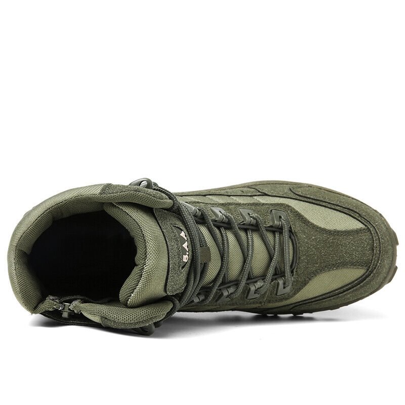 Military boots in yellow color option for high-visibility outdoor work