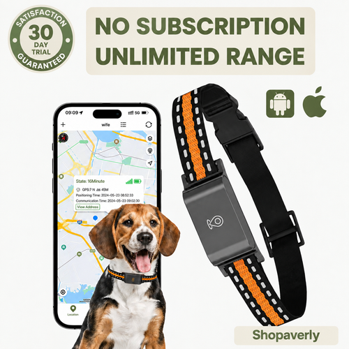 No-Subscription GPS Dog Collar – Live Tracking, Escape Alerts & Free App