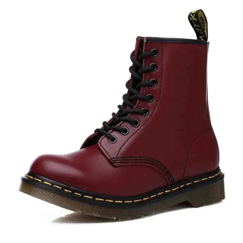 Martin boots in multiple color options showcasing range available.