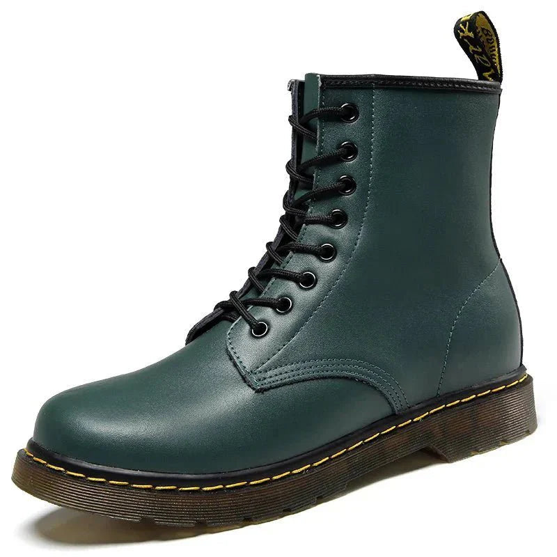 Martin boots worn in urban setting demonstrating everyday versatility.