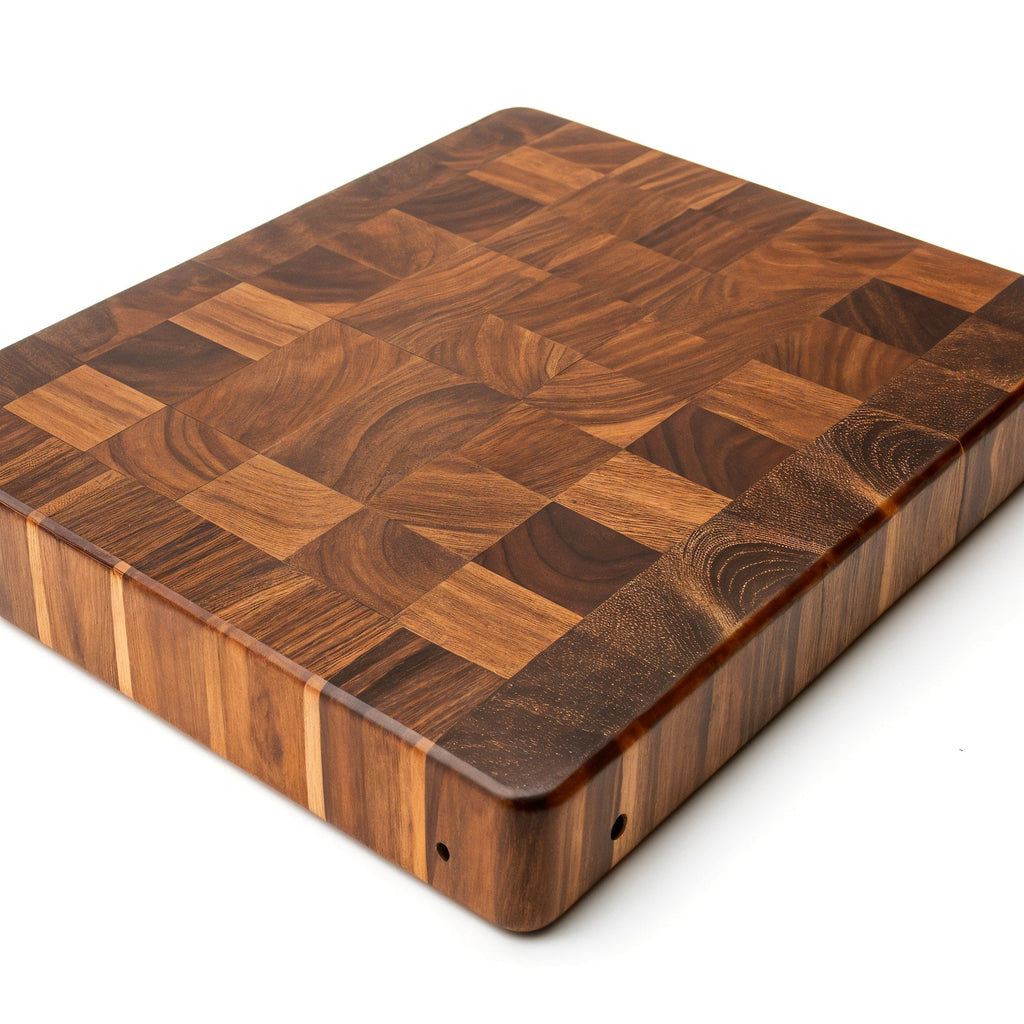 Shopaverly Rosewood Premium Butcher Block — 3/4 angled view showing top face and edge thickness