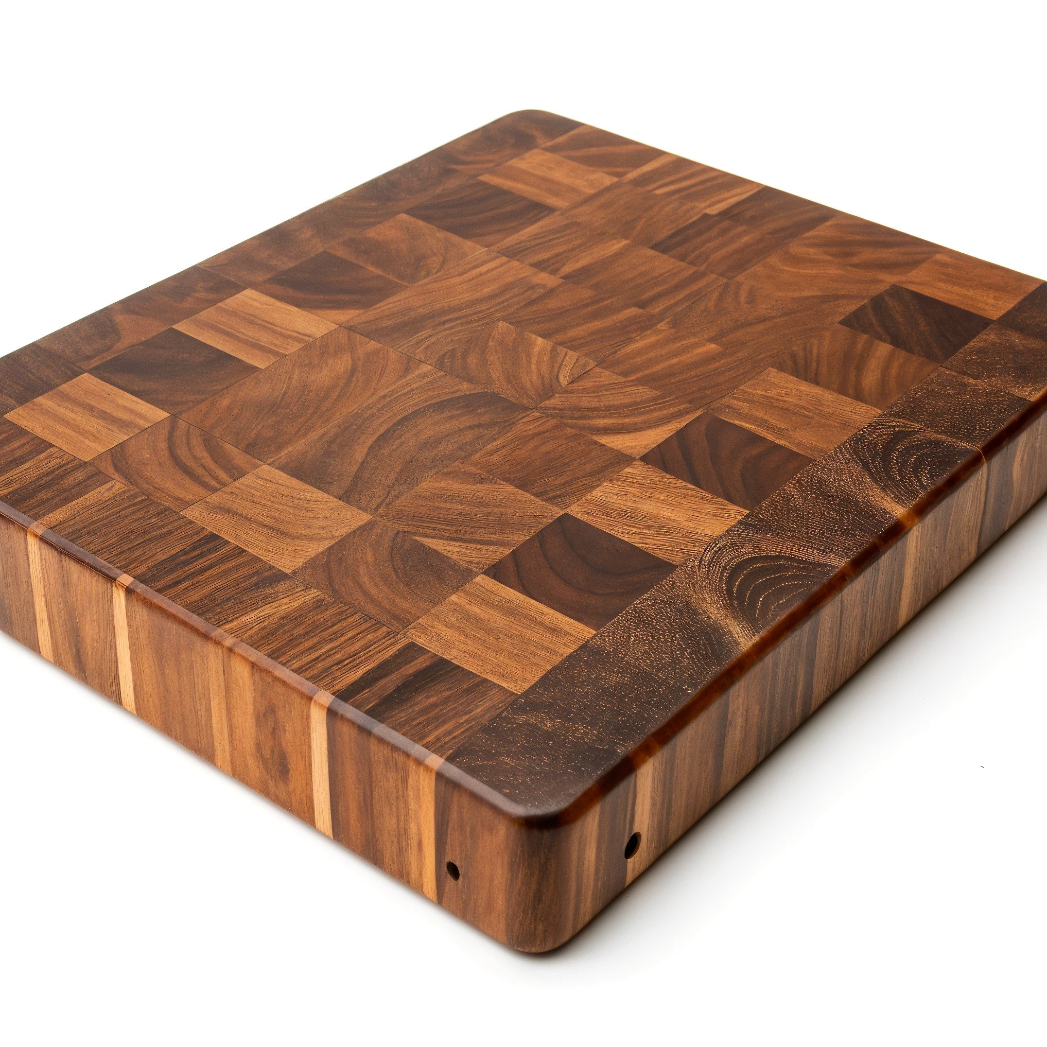 Shopaverly Rosewood Premium Butcher Block — 3/4 angled view showing top face and edge thickness