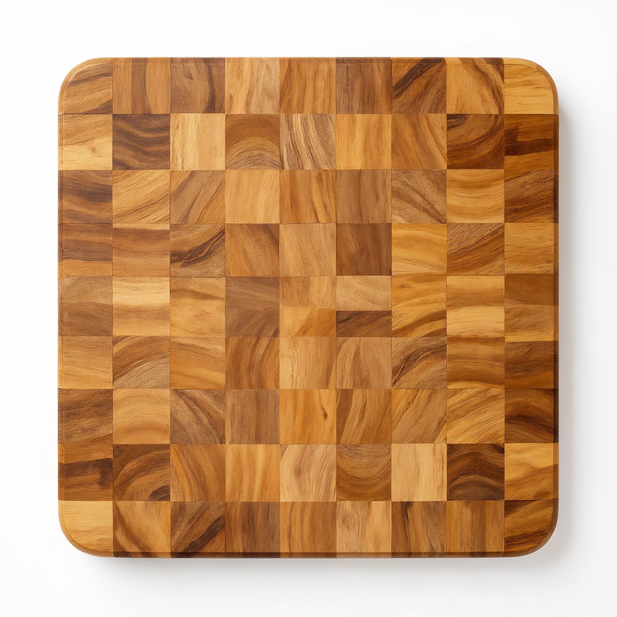 Shopaverly Elm Premium Butcher Block — strict top-down view showing full top face