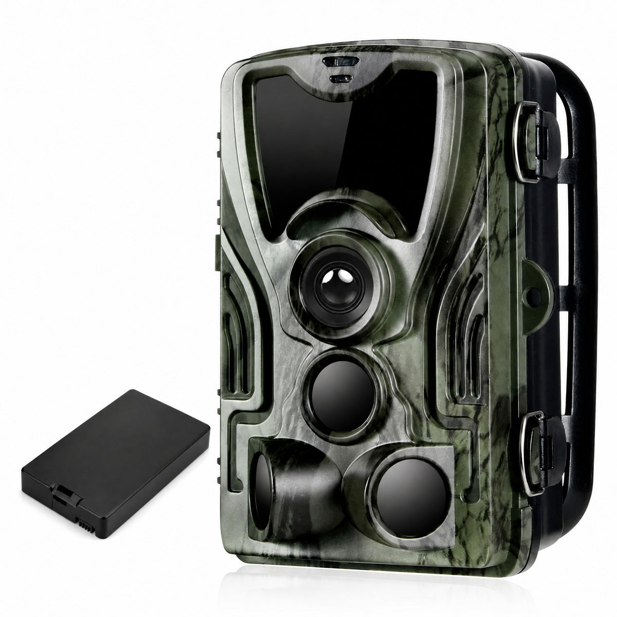 Trail Camera 1080P with Night Vision, 5000mAh Rechargeable Lithium Battery, 0.3s Trigger, 120° Detec #k_g