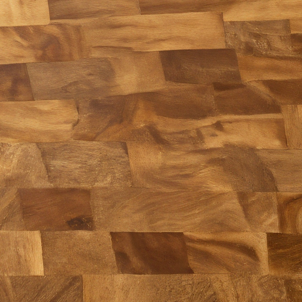 Shopaverly Acacia Rectangular Butcher Block — extreme macro close-up of end-grain surface showing wood texture detail