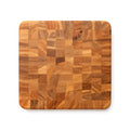 Shopaverly Teak Small Butcher Block — top-down view showing full flat face and wood grain
