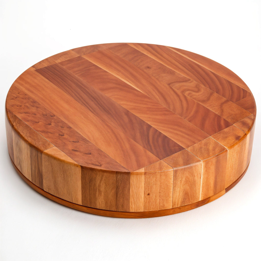 Shopaverly Cherry Round Butcher Block — hero front view showing full top face and edge thickness