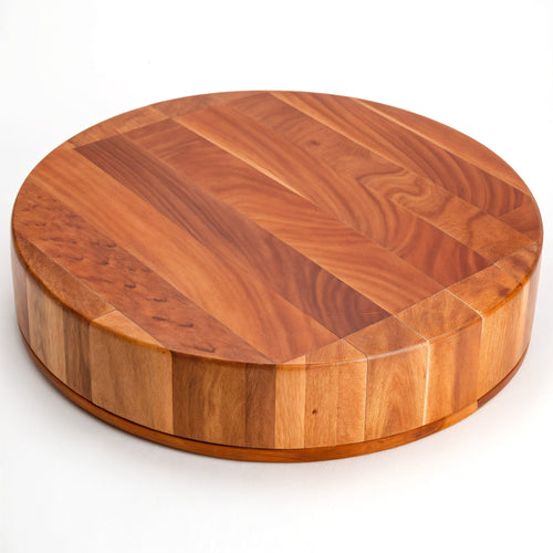 Shopaverly Cherry Round Butcher Block — hero front view showing full top face and edge thickness