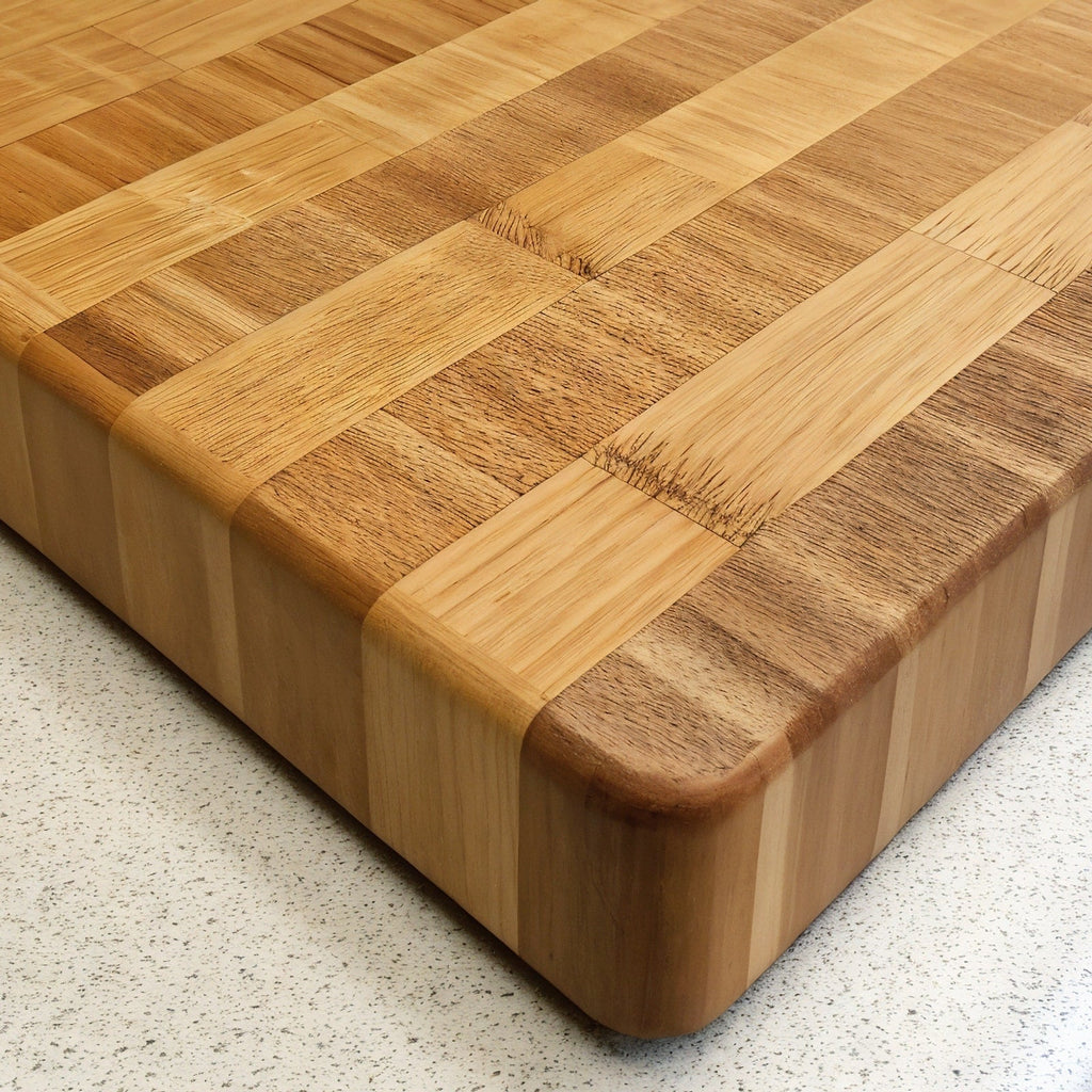 Shopaverly Bamboo Compact Butcher Block — close view of front edge and thickness