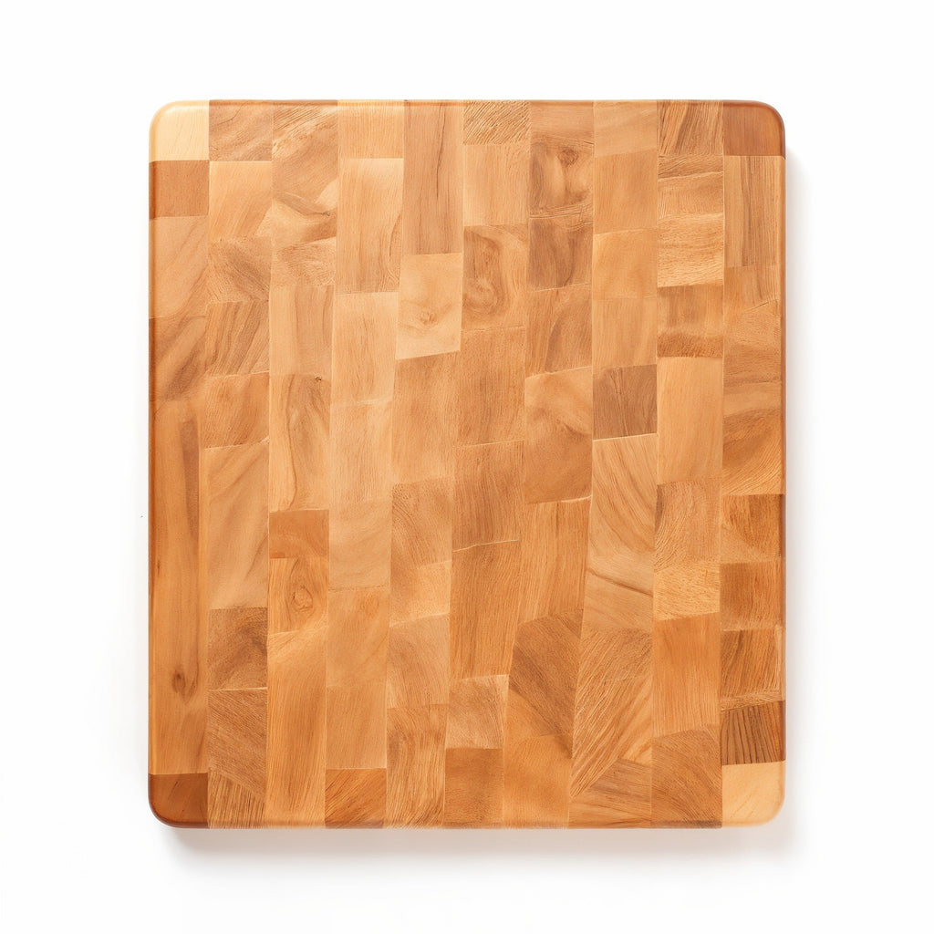 Shopaverly Beech Luxury Butcher Block — strict top-down view showing full end-grain pattern