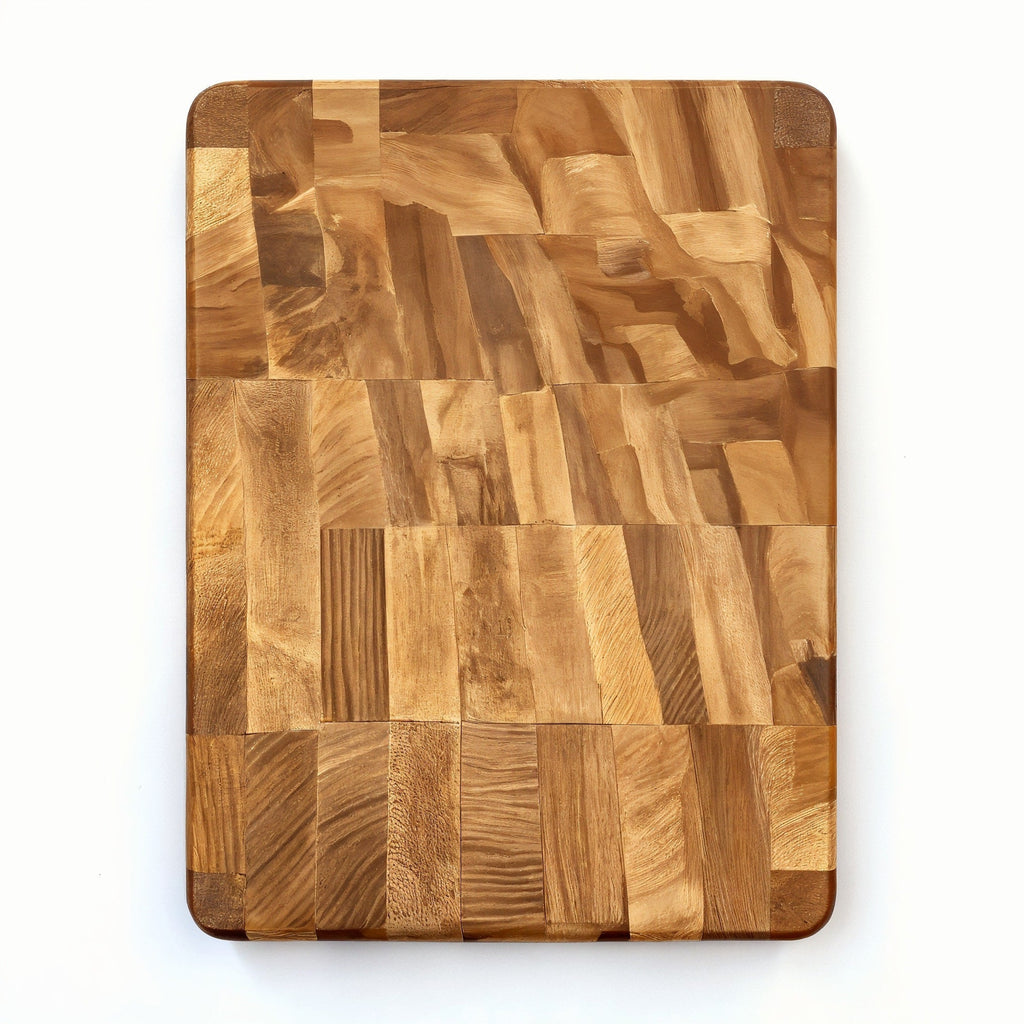 Shopaverly Oak Premium Butcher Block — strict top-down view showing full top face and grain pattern