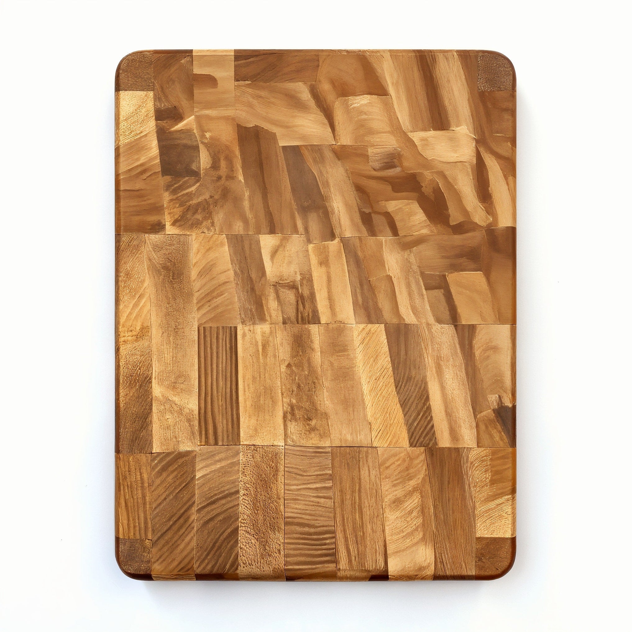 Shopaverly Oak Premium Butcher Block — strict top-down view showing full top face and grain pattern