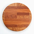 Shopaverly Cherry Round Butcher Block — top-down view showing cherry wood grain pattern