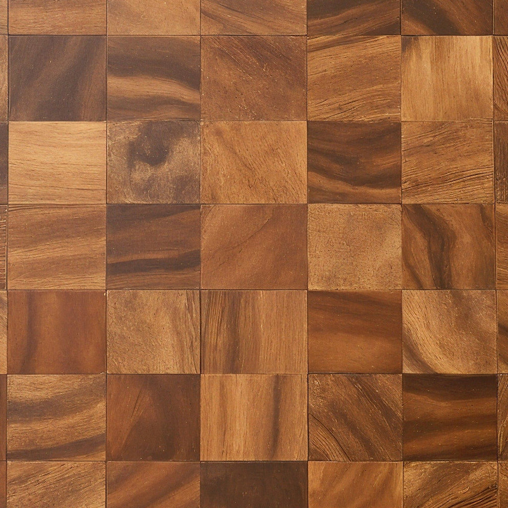 Shopaverly Teak Luxury Butcher Block — macro detail of end-grain teak wood surface