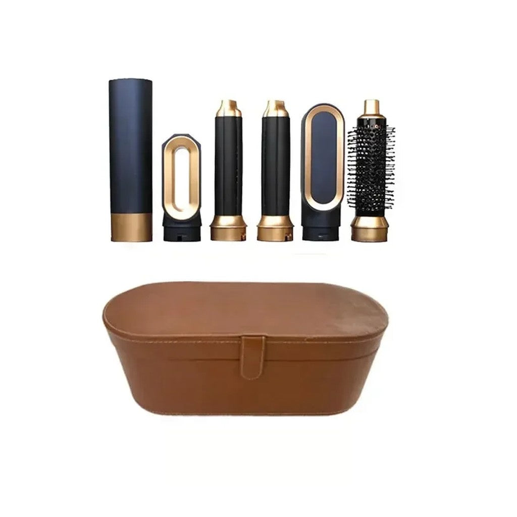 Blow Dryer Brush 5 in 1 Hair Styler Set - Hot Air Brush with 2 Air Curling Barrels, Round Brush & Sm #s_S