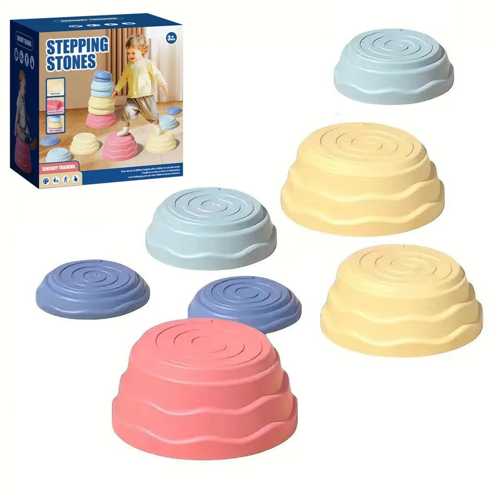 Stepping Stones for Kids - Stackable Balance Stepping Stones & Tactile Balance Path Sets, Non-Slip,  #s_S