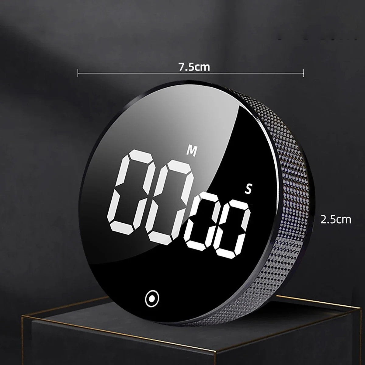 Kitchen Timer Digital Magnetic - LED Countdown Timer with Rotary Knob, 3 Volume Levels & Silent Mode #s_S