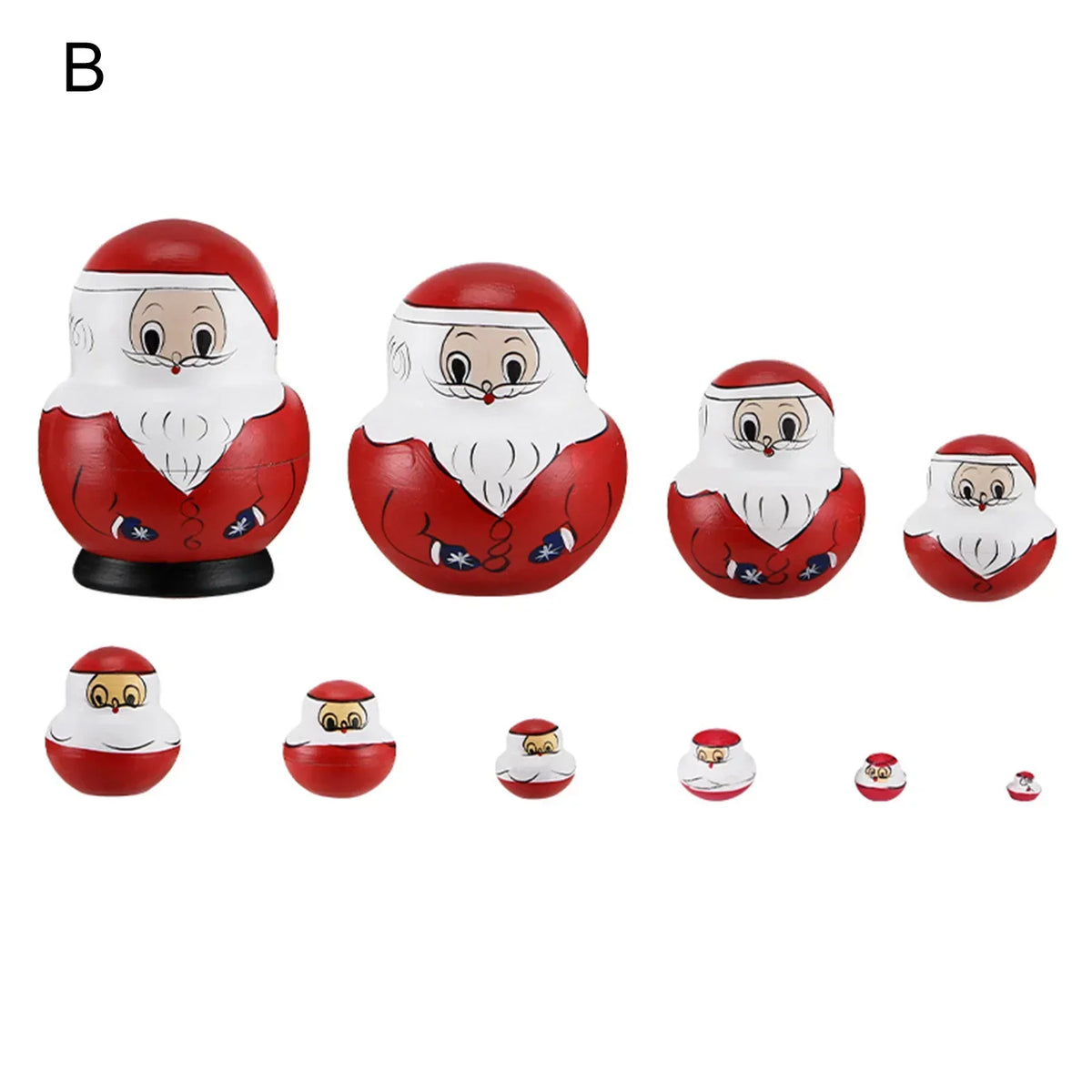 10-Piece Wooden Russian Matryoshka Nesting Doll Set