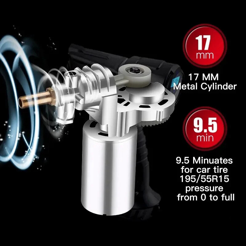 120W Wireless Handheld Tire Inflator with Auto-Stop
