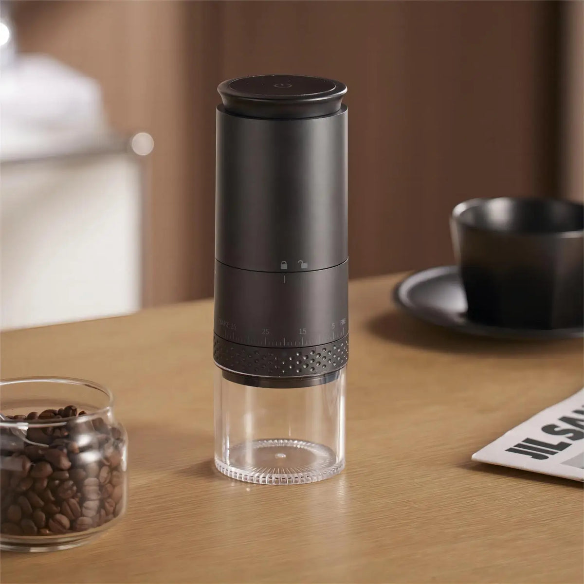 1500mAh Rechargeable Electric Coffee Grinder with 38 Grind Settings