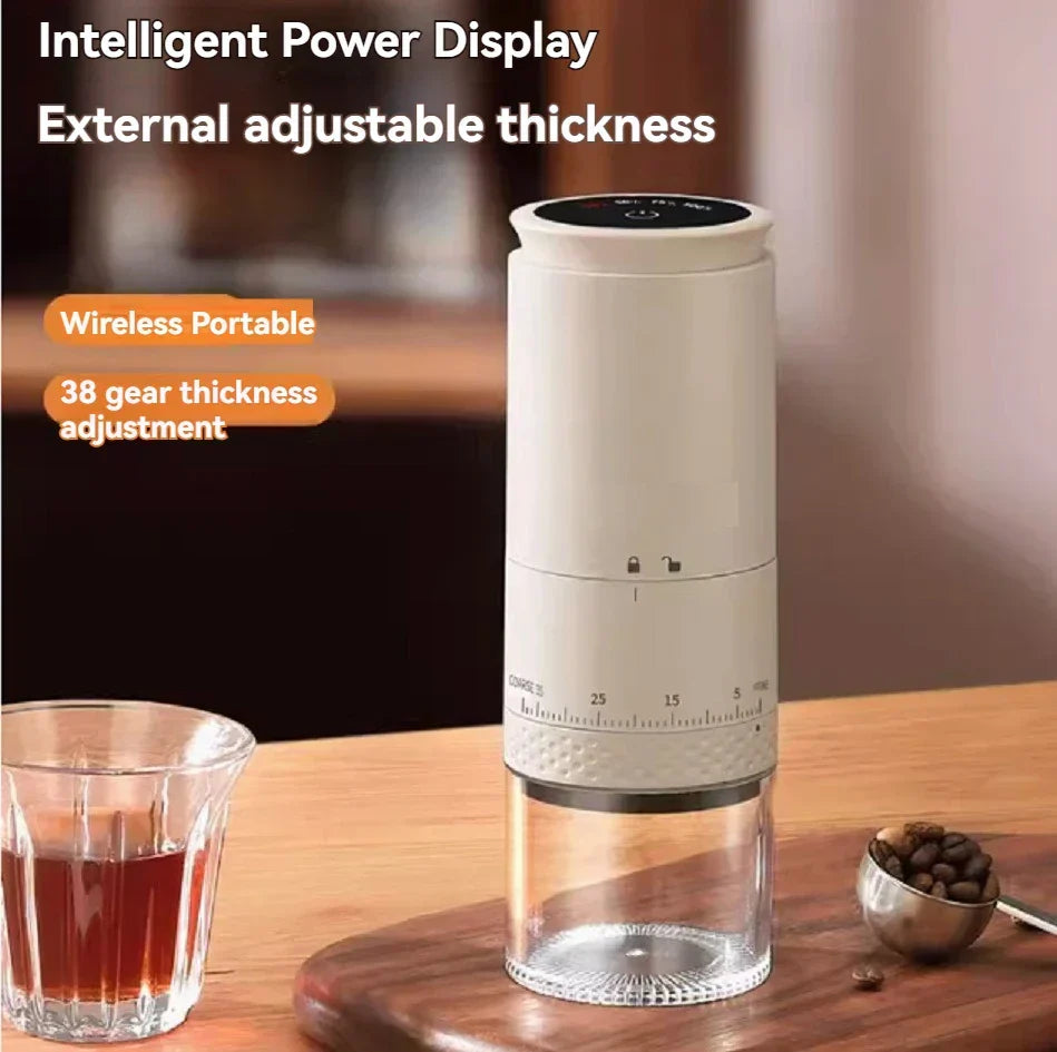 1500mAh Rechargeable Electric Coffee Grinder with 38 Grind Settings