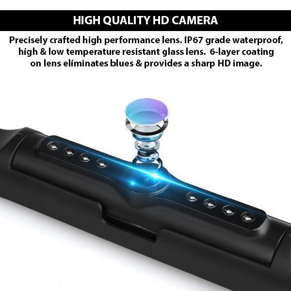 170° Wide Angle Backup Camera License Plate Frame