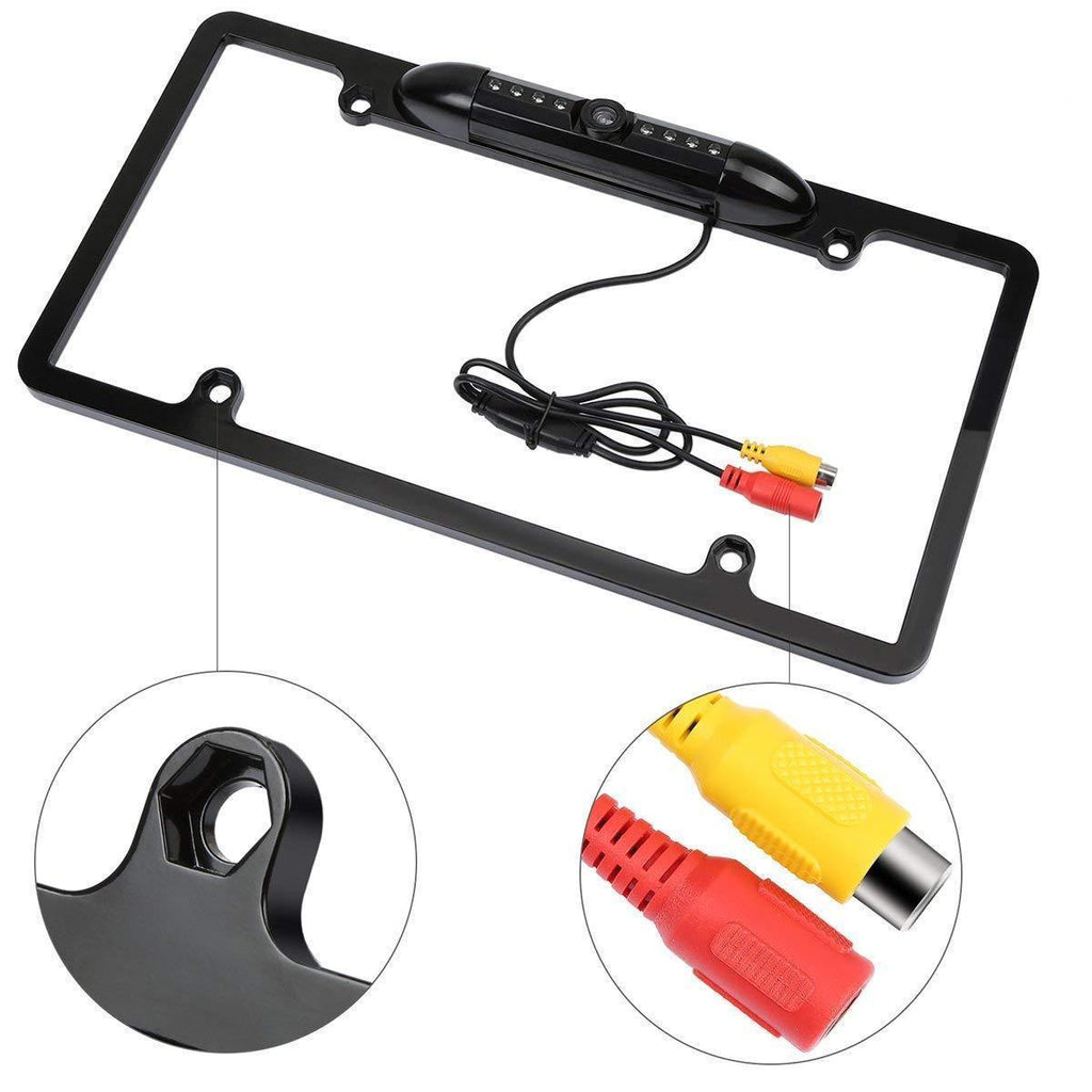 170° Wide Angle Backup Camera License Plate Frame